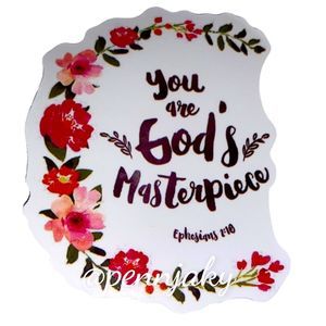 🌻2 for $9 or 4 for $15🌻 Religious You are God’s Masterpiece Decal for yeti etc